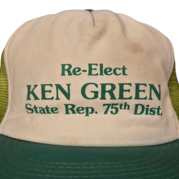 Kansas Politics Trucker Hat Mesh Snapback Cap Ken Green Re Elect 75th District - Picture 2 of 16